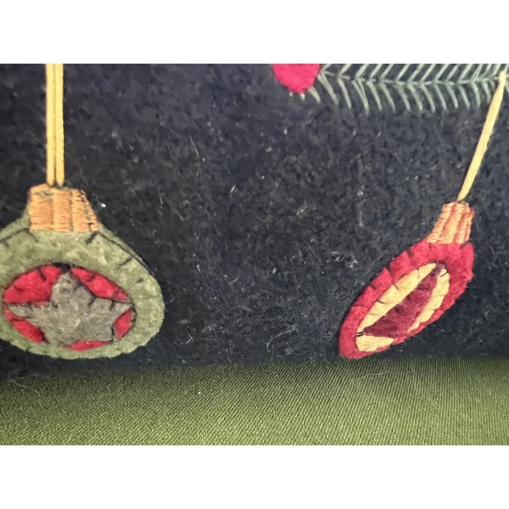 Appliqué Christmas Tree Decorative Pillow Long 